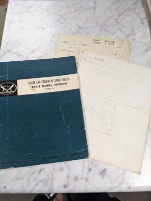 Instron Chart And Crosshead Speed Tables Tm Models 10-13-2(Tm)