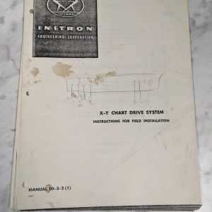 Instron X-Y Chart Drive System Instruction Manual Field Installation 10-3-2(1)