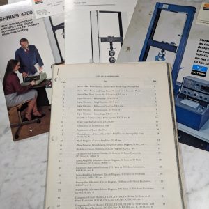 Instron Testing Equipment Operator Service Manual Tt-Kh & Sales Literature