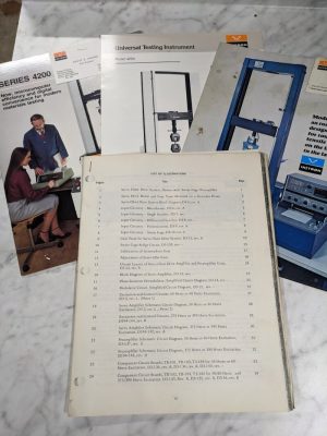 Instron Testing Equipment Operator Service Manual Tt-Kh & Sales Literature