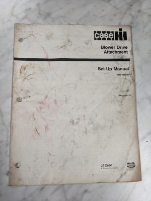 Ih Case Set Up Operator Manual Blower Drive Attachment 900 Planter 1986