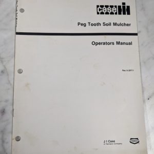 Ih Case Operator Service Manual Peg Tooth Soil Mulcher 1988 8-29711