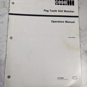 Ih Case Operator Service Manual Peg Tooth Soil Mulcher 1987 8-29710