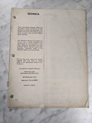 International Ih Farmall 460 560 Diesel Hi-Clear Operator Maintenance Manual