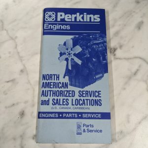 Perkins Engines North American Authorized Service Location Sales Brochure 1986