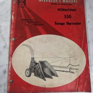 International Harvester Ih Operator Setup Service Manual 550 Forage 1968 1B