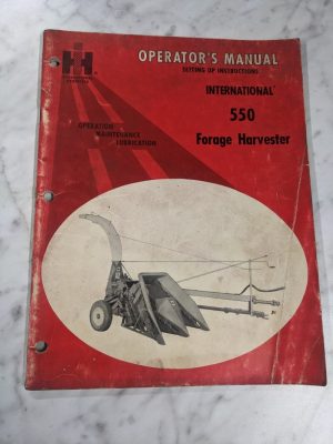 International Harvester Ih Operator Setup Service Manual 550 Forage 1968 1B