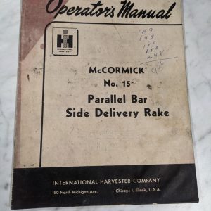 International Harvester Ih Operator Setup Service Manual #15 Delivery Rake