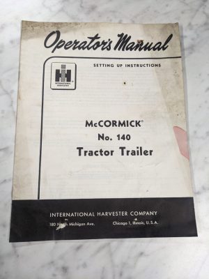 International Harvester Ih Operator Setup Service Manual 140 Tractor Trailer