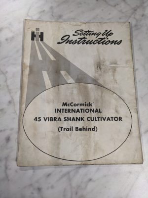 International Harvester Ih Operator Service Manual Mccormick 45 Vibra Cultivator