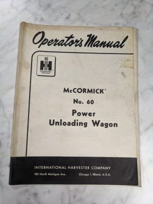 International Harvester Ih Operator Service Manual Mccormick #60 Power Wagon