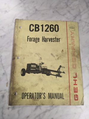 Gehl Operator Owner Service Manual Forage Harvester Cb1260 903627