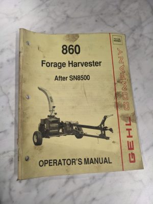 Gehl Operator Owner Service Manual Forage Harvester 860 904967