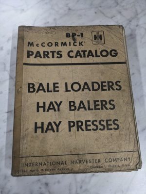 International Harvester Mccormick Parts List Manual Catalog Bp-1 Bale Hay Loader