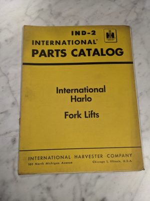 International Harvester Parts List Book Manual Catalog Ind-2 Harlo Fork Lift