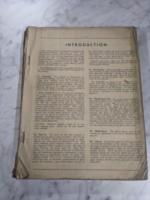 International Harvester Parts List Book Manual Catalog Mr-1 Discontinued Mowers