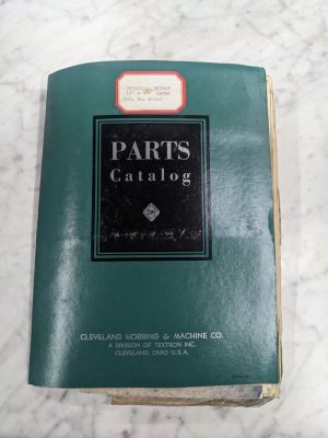 Cleveland Hobbing Machine Parts List Book Manual Catalog Churchill Redman Lathe