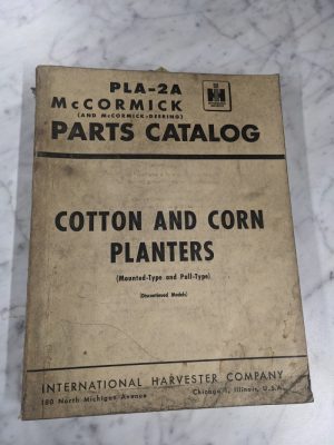 International Harvester Mccormick Parts List Manual Catalog Planter Pla-2A