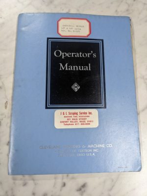 Cleveland Hobbing Machine Operator Service Manual Churchill Redman Lathe