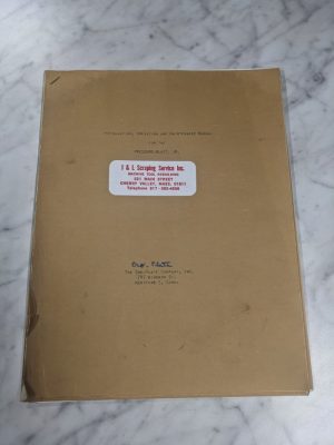 Cro-Plate Operator Service Manual Pressure Blast Jr.