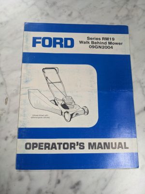 Ford Operator Service Manual Walk Behind Mower Rm19 Series 09Gn2004