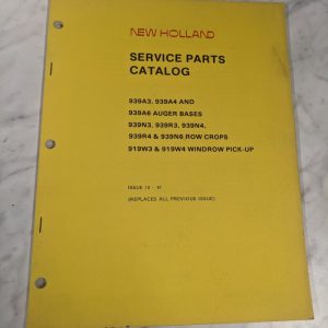 New Holland Service Parts List Book Manual Catalog 1987 939A3 4 6 N3 R3 N4 N6 W4