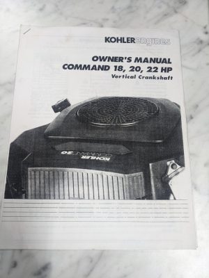 Kohler Engines Owner Operator Manual Command 18 20 22 Hp Vertical Crankshaft