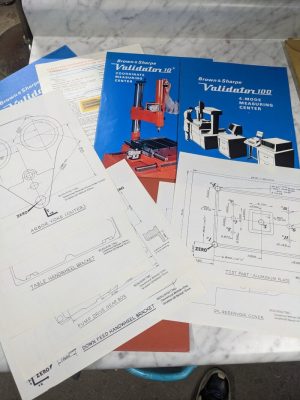 Brown & Sharpe Validator 10 Measuring Center Sales Brochures & Prints Diagrams