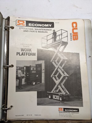 Economy Cub Work Platform Aerial Parts Operating Maintenance Manual Book 85