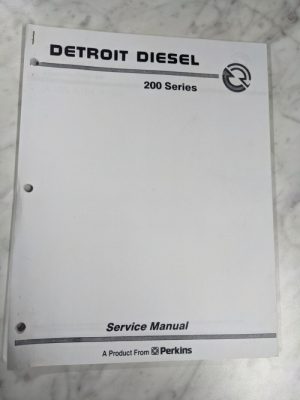 Detroit Diesel Engine 200 Series Workshop Service Manual 4.135 4.154 4.182
