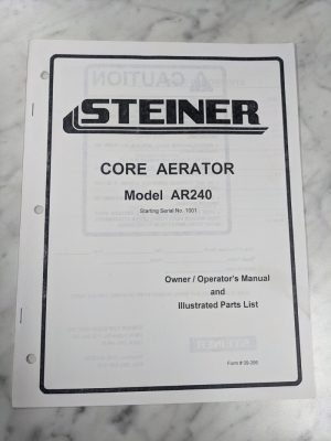 Steiner Core Aerator Model Ar240 Operator Service Manual Parts List Catalog