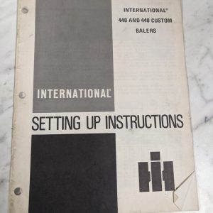 International Harvester Ih Operator Setup Instruction Manual 440 Custom Baler