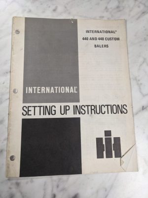 International Harvester Ih Operator Setup Instruction Manual 440 Custom Baler