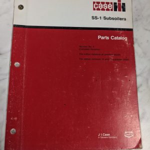 International Harvester Case Parts List Book Manual Catalog Ss-1 Subsoilers
