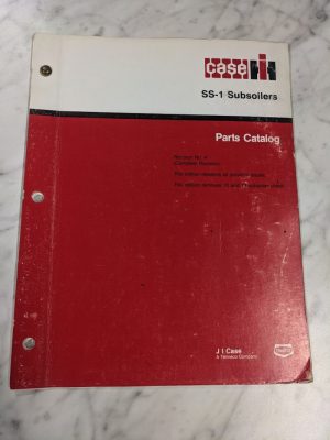 International Harvester Case Parts List Book Manual Catalog Ss-1 Subsoilers