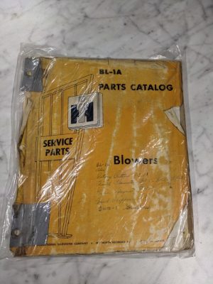 International Harvester Ih Service Parts List Catalog Manual Bl-1A Blowers