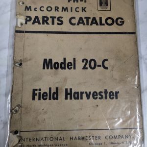 International Mccormick Service Parts List Catalog Manual Fh-1 20-C Harvester