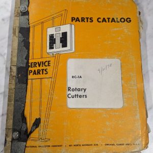 International Harvester Ih Service Parts List Catalog Manual Rc-1A Rotary Cutter
