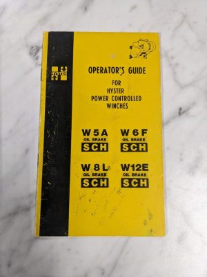 Hyster Operator Service Guide Manual Power Controlled Winches W5A W6F W8L W12E