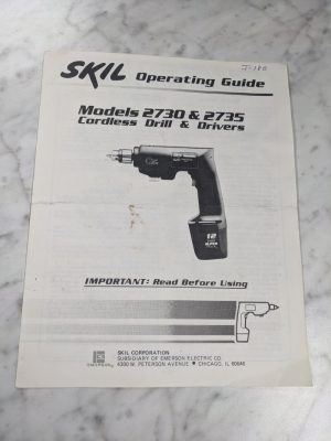 Skil Operator Service Manual Guide Drill Drivers 27300 2735 1990
