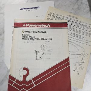 Powerwinch Owner Operator Service Manual Elec Trailer Models 315 712A 912 1212