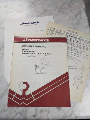 Powerwinch Owner Operator Service Manual Elec Trailer Models 315 712A 912 1212