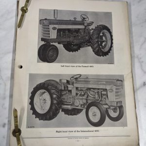 International Harvester Farmall 460 Tractor Lp Diesel Parts List Manual Catalog