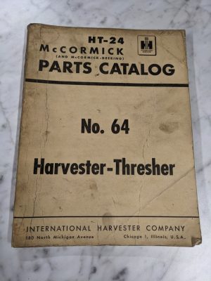 International Harvester Mccormick Parts List Manual Catalog #64 Thresher Ht-24