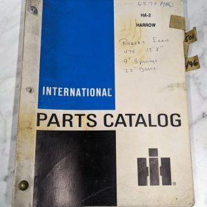 International Harvester Ih Parts List Book Manual Catalog Ha-2 Harrow