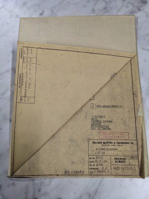Reliance Electric Wiring Diagram Print Drawing C E Vs 1954 16932-3