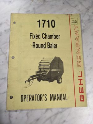 Gehl Company Owner Operator Service Manual 1710 Fixed Round Baler 903928