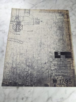 Pratt Whitney Model B Lathe Parts Diagram Drawing Print X-Section Headstock 1930