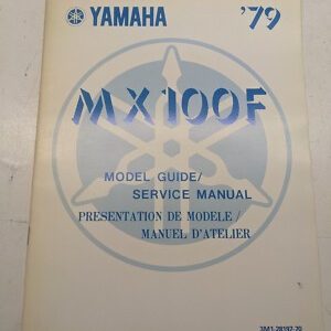 Yamaha Model Guide Service Manual Mx100F 3M1-28197-70 1979 Oem Fr