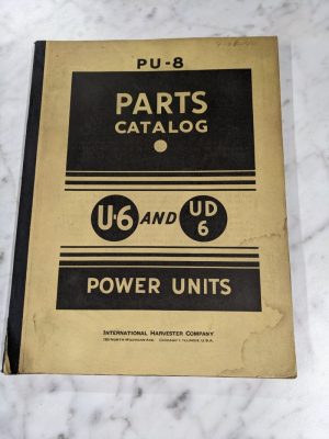 International Ih Parts List Book Manual Catalog Pu-8 Power Units U-6 Ud 6 1944